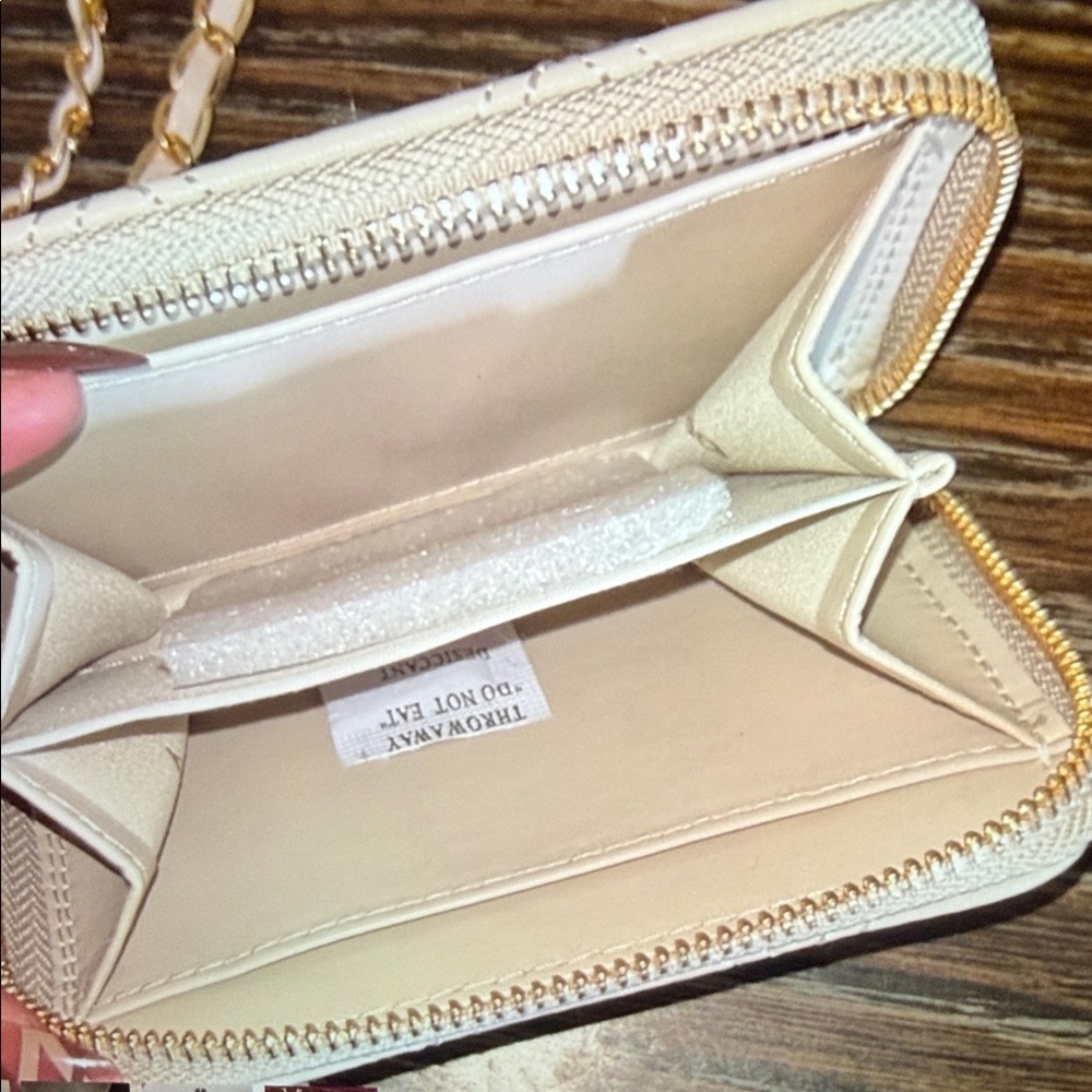 Bebe Cream Quilted Clutch and Wristlet Set - Picture 5 of 5